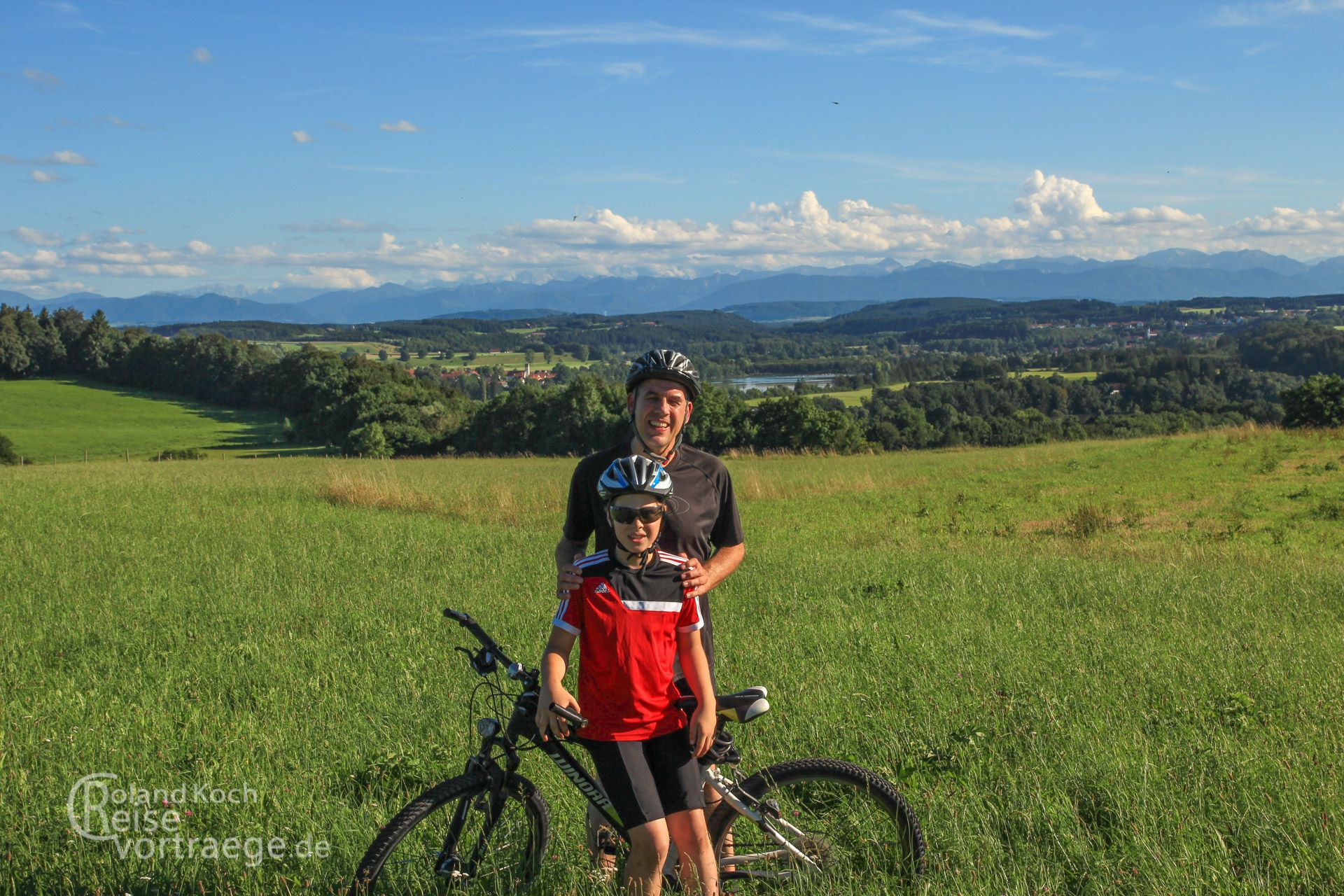 mit Kindern per Rad über die Alpen, Via Claudia Augusta, der erste Blick auf die Alpen